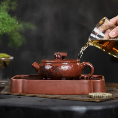Full Handmade Yixing Zisha Teapot [Shi Shi Ruyi] (Di Cao Qing – 200ml)