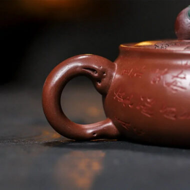 Full Handmade Yixing Zisha Teapot [Shi Shi Ruyi] (Di Cao Qing – 200ml)