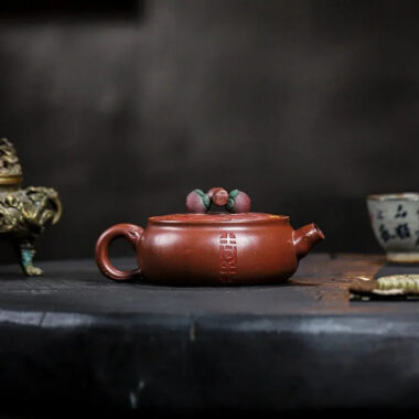 Full Handmade Yixing Zisha Teapot [Shi Shi Ruyi] (Di Cao Qing – 200ml)