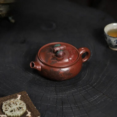 Full Handmade Yixing Zisha Teapot [Shi Shi Ruyi] (Di Cao Qing – 200ml)