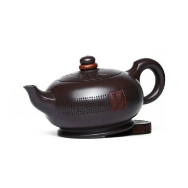 Full Handmade Yixing Zisha Teapot [Shilai Yun Zhuan] (Zi Jia Ni – 380ml)