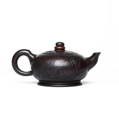 Full Handmade Yixing Zisha Teapot [Shilai Yun Zhuan] (Zi Jia Ni – 380ml)