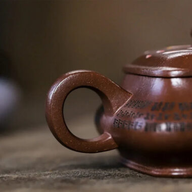 Full Handmade Yixing Zisha Teapot [Sifang Jin Feng] (Ziyu Jin Sha – 280ml)