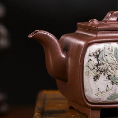 Full Handmade Yixing Zisha Teapot [Sifang Kai Chuang] (Zi Ni – 520ml)