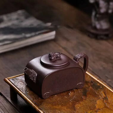Full Handmade Yixing Zisha Teapot [Sifang Ruishou] (Lao Zi Ni – 460ml)