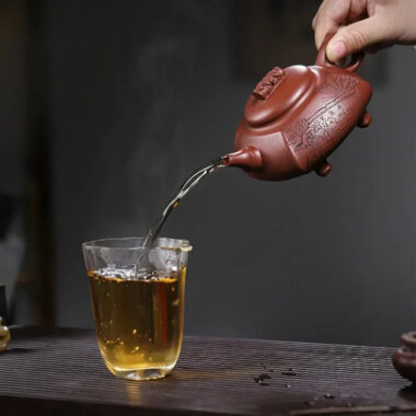 Full Handmade Yixing Zisha Teapot [Wealthy Bamboo] (Hong Pi Long – 290ml)