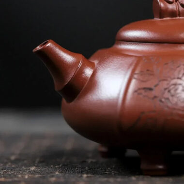 Full Handmade Yixing Zisha Teapot [Wealthy Bamboo] (Hong Pi Long – 290ml)