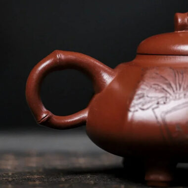Full Handmade Yixing Zisha Teapot [Wealthy Bamboo] (Hong Pi Long – 290ml)