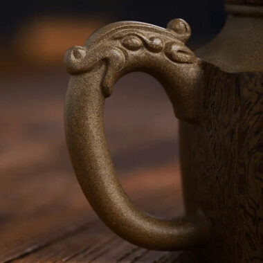 Full Handmade Yixing Zisha Teapot [Wucai Xiangyun] (Qing Duan/Jiao Ni – 330ml)