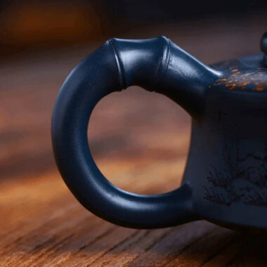 Full Handmade Yixing Zisha Teapot [Xiantao] (Tian Qing Ni – 350ml)