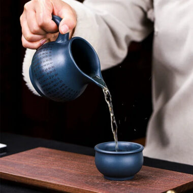 Full Handmade Yixing Zisha Teapot [Xiantao] (Tian Qing Ni – 350ml)