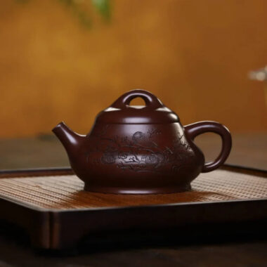 Full Handmade Yixing Zisha Teapot [Xin Piao Pot] (Zi Ni – 190ml)