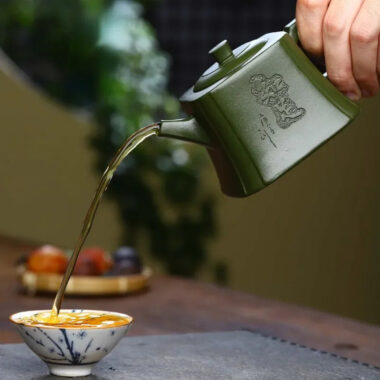 Full Handmade Yixing Zisha Teapot [Zhizu Changle] (Douqing Sha – 260ml)