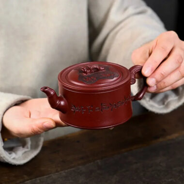 Full Handmade Yixing Zisha Teapot [Zhu Bao Ping An] (Long Xue Sha – 200ml)