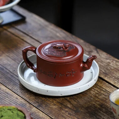 Full Handmade Yixing Zisha Teapot [Zhu Bao Ping An] (Long Xue Sha – 200ml)