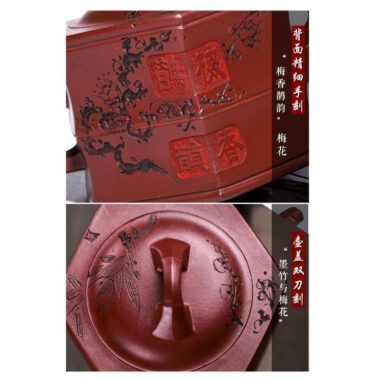 Full Handmade Yixing Zisha Teapot [Zhu Yun Mei Xiang] (Long Xue Sha – 400ml)
