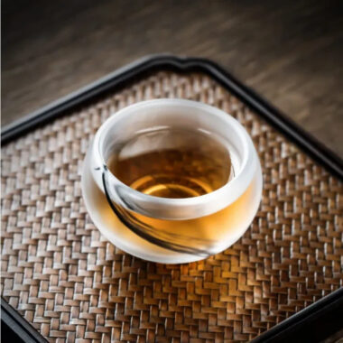 Ink Paint Glass Zen Tea Cup/Fair Cup/Gaiwan/Tea Strainer/Full Set