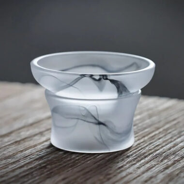 Ink Paint Glass Zen Tea Cup/Fair Cup/Gaiwan/Tea Strainer/Full Set