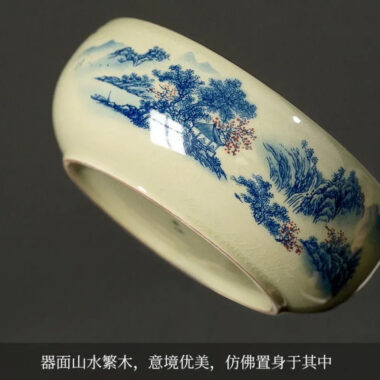 Jindezhen Gu Ru Ice Crackle Ceramic Tea Set [Jiangshan Keran]