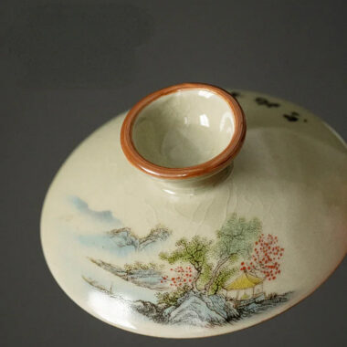 Jindezhen Ice Crackle Sancai Gaiwan [Zhi Ci Qinglu Series – Jiangjun] 165ml
