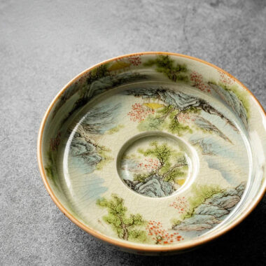 Jindezhen Ice Crackle Sancai Gaiwan [Zhi Ci Qinglu Series – Jiangjun] 165ml