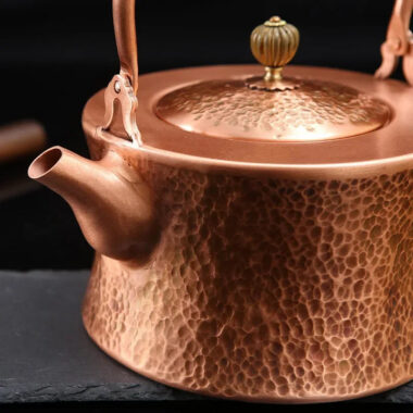 Luxury [Cylindrical Hammer Pattern] Copper Kettle 1.8L