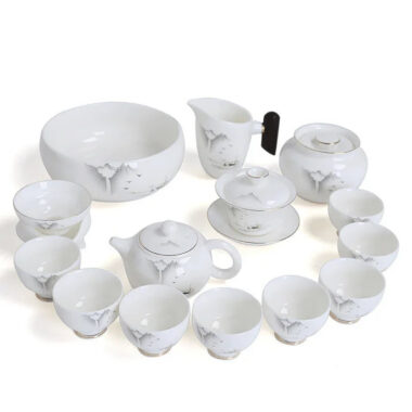 Mutton Fat Jade White Porcelain Tea Gift Set [Shangshan Ruoshui]