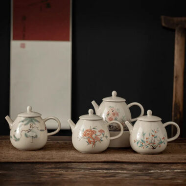 Plant Ash Ceramic Gongfu Tea Gift Set