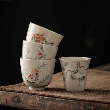 Plant Ash Ceramic Gongfu Tea Gift Set