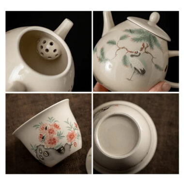 Plant Ash Ceramic Gongfu Tea Gift Set