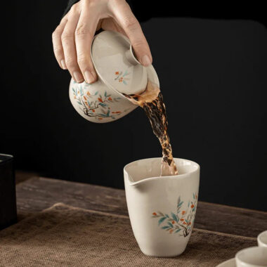 Plant Ash Ceramic Gongfu Tea Gift Set