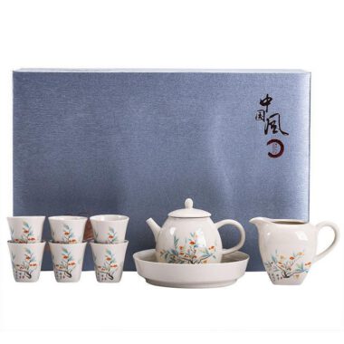 Plant Ash Ceramic Gongfu Tea Gift Set