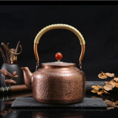 Retro Copper [Barrel Hammer Pattern] Kettle 1.4L