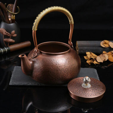 Retro Copper [Flat Hammer Pattern] Kettle 1.2L