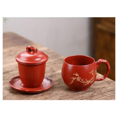 Yixing Zisha Tea Mug with Filter [An Xiang] 300ml