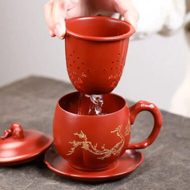 Yixing Zisha Tea Mug with Filter [An Xiang] 300ml