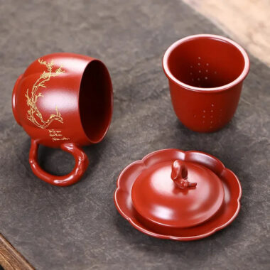 Yixing Zisha Tea Mug with Filter [An Xiang] 300ml