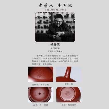 Yixing Zisha Teapot [5-color Xishi Pot Set] (5 Clay Types – 220ml±50cc)