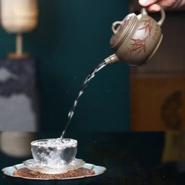 Yixing Zisha Teapot [Bamboo Breeze] (Qinghua Duan Ni – 200ml)