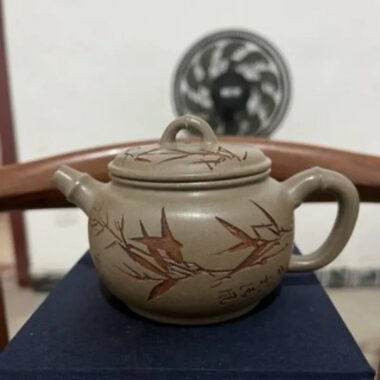 Yixing Zisha Teapot [Bamboo Breeze] (Qinghua Duan Ni – 200ml)