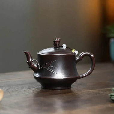 Yixing Zisha Teapot [Bamboo] (Gu Wu Huanyuan – 260ml)