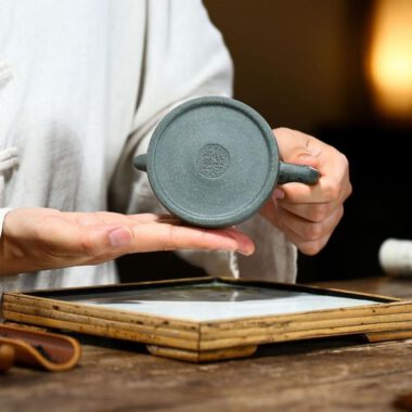 Yixing Zisha Teapot [Bamboo Half Moon] (Lu Ni – 160ml)