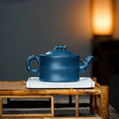 Yixing Zisha Teapot [Bamboo] (Tian Qing Ni – 320ml)