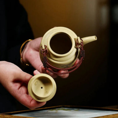 Yixing Zisha Teapot [Barrel] (Lu Ni – 300ml)