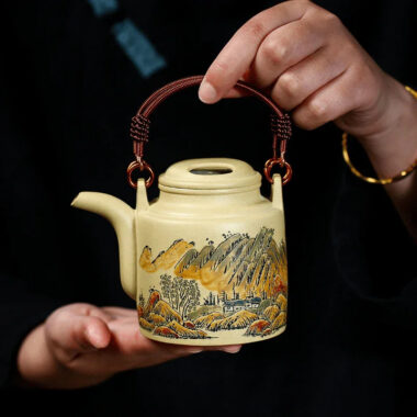Yixing Zisha Teapot [Barrel] (Lu Ni – 300ml)