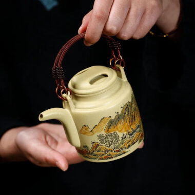 Yixing Zisha Teapot [Barrel] (Lu Ni – 300ml)