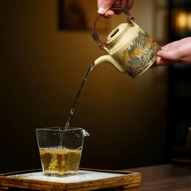 Yixing Zisha Teapot [Barrel] (Lu Ni – 300ml)