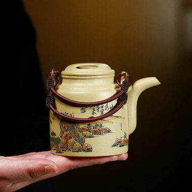 Yixing Zisha Teapot [Barrel] (Lu Ni – 300ml)