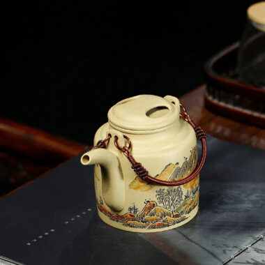 Yixing Zisha Teapot [Barrel] (Lu Ni – 300ml)