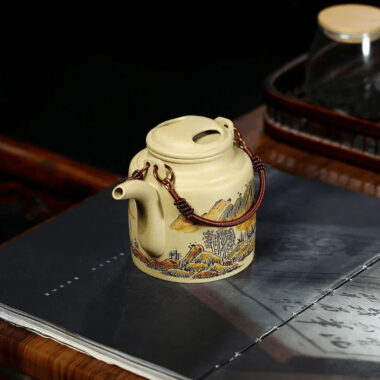 Yixing Zisha Teapot [Barrel] (Lu Ni – 300ml)